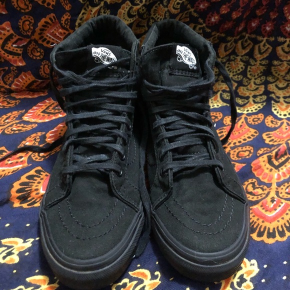 vans sk8 hi all black